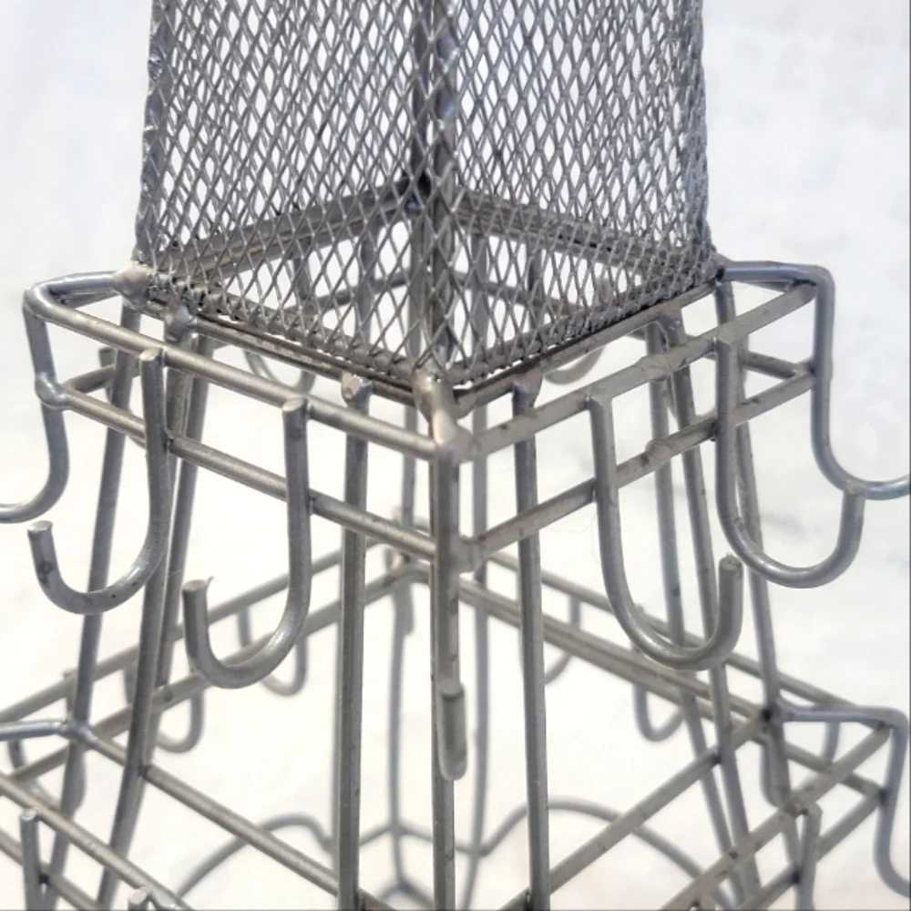 Paris Eiffel Tower Metal Jewelry Organizer Stand Necklace Bracelet Ring Holder